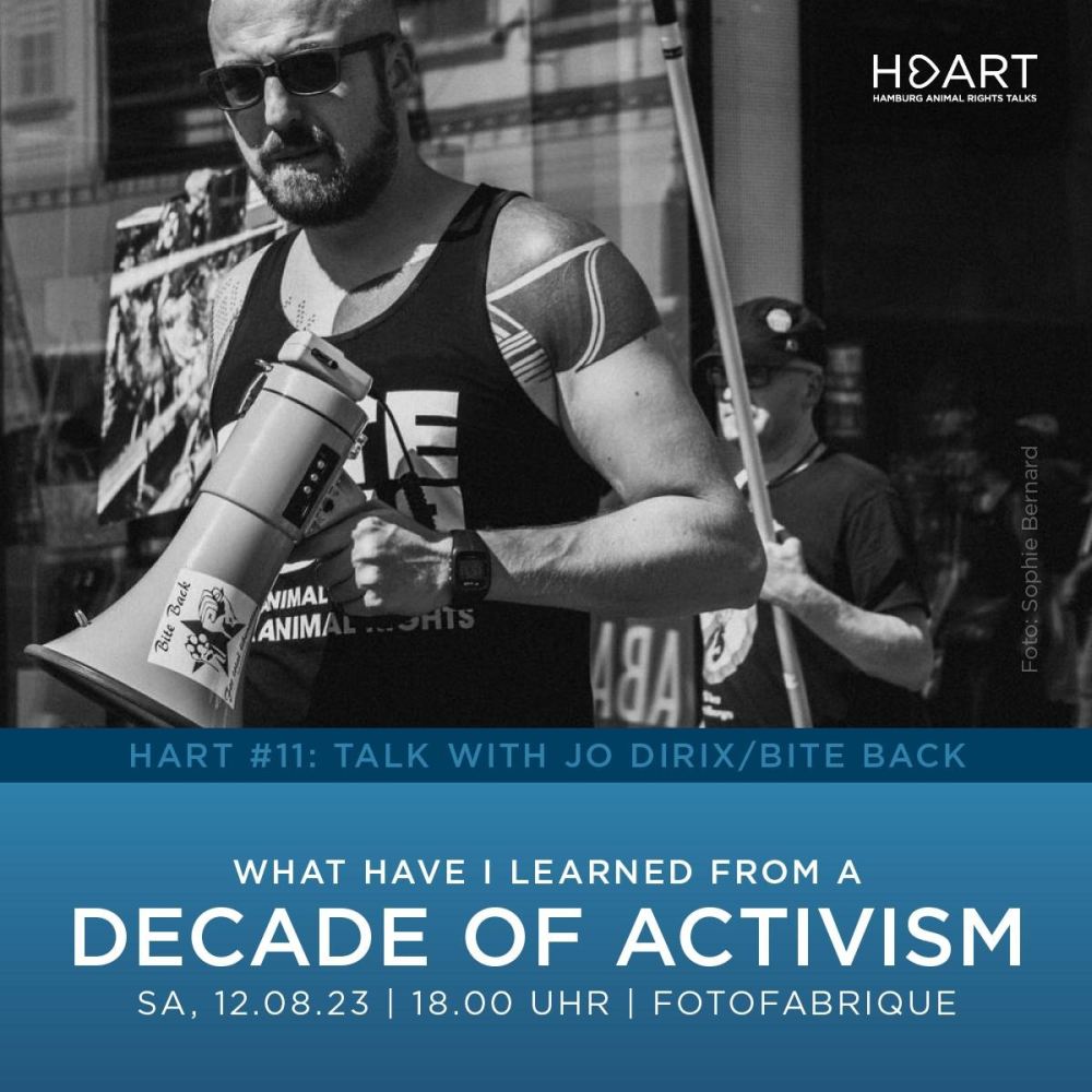 HART #11 „What have i learned from a decade of activism„ am 12.08.23 mit Jo Dirix von Bite Back